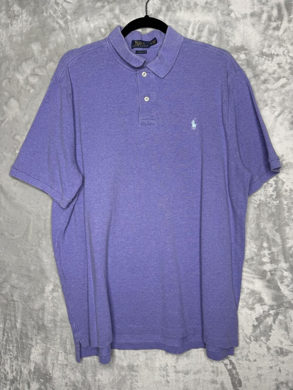 Polo Ralph Lauren Polo Shirt Mens XL Purple Classic Fit Cotton Pique Casual